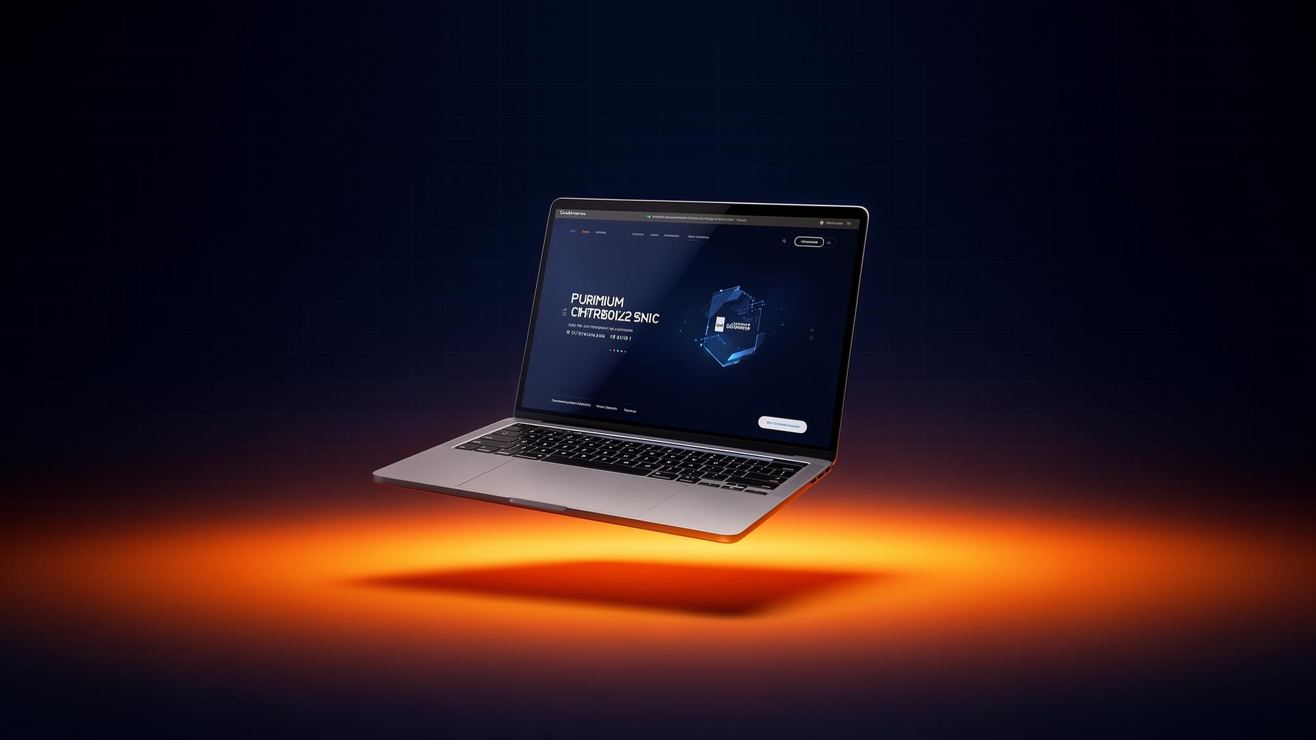 Website profissional num computador portátil